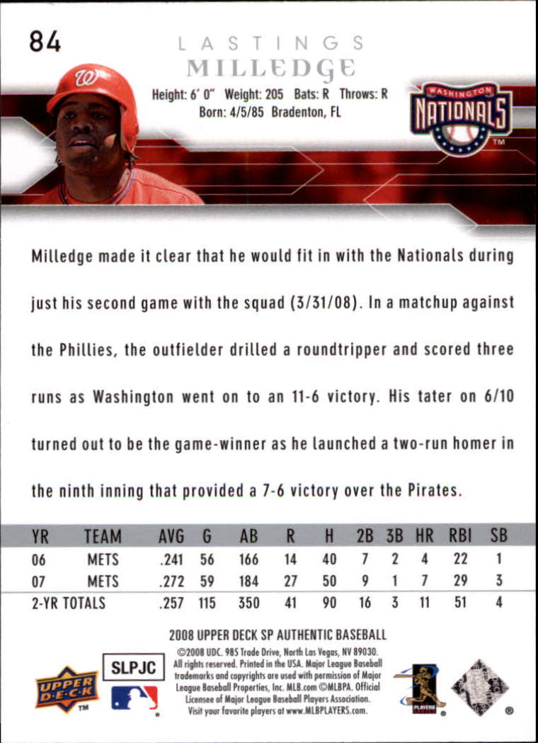 2008 SP Authentic Baseball Card Pick - Picture 169 of 208