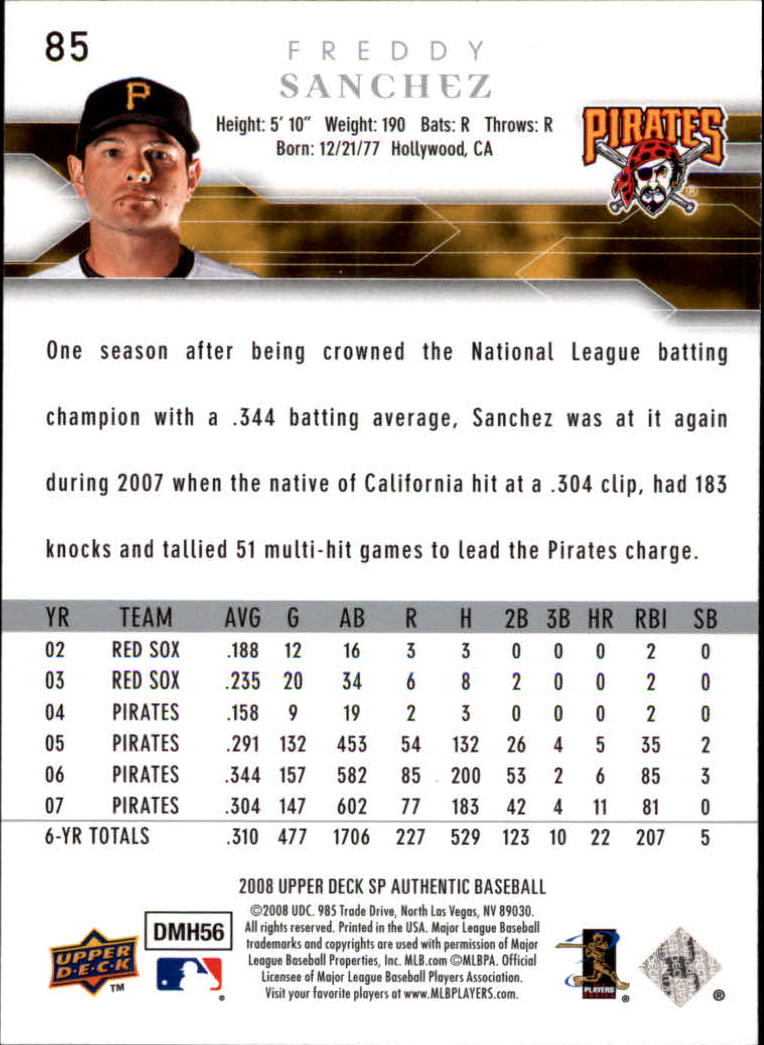 2008 SP Authentic Baseball Card Pick - Picture 171 of 208