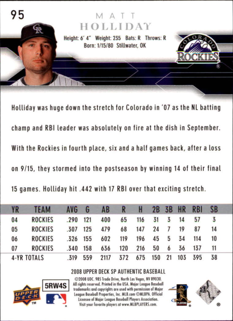 2008 SP Authentic Baseball Card Pick - Picture 191 of 208