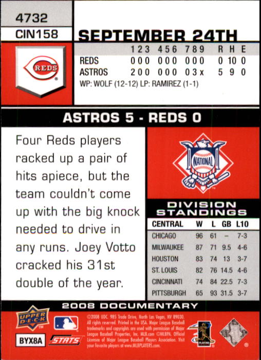 2008 Upper Deck Documentary Baseball Card Pick 4716-4936 - Picture 27 of 299