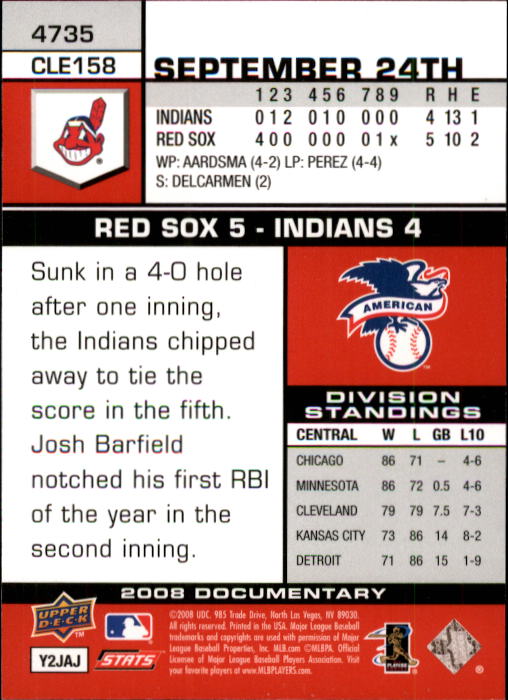 2008 Upper Deck Documentary Baseball Card Pick 4716-4936 - Picture 33 of 299