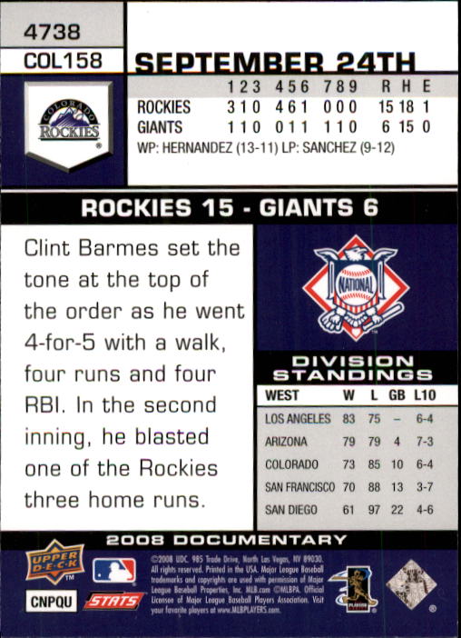 2008 Upper Deck Documentary Baseball Card Pick 4716-4936 - Picture 39 of 299
