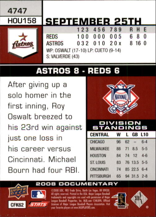 2008 Upper Deck Documentary Baseball Card Pick 4716-4936 - Picture 51 of 299