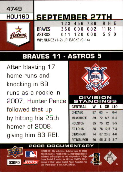 2008 Upper Deck Documentary Baseball Card Pick 4716-4936 - Picture 53 of 299