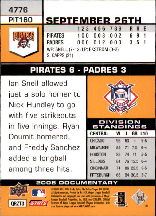 2008 Upper Deck Documentary Baseball Card Pick 4716-4936 - Picture 93 of 299