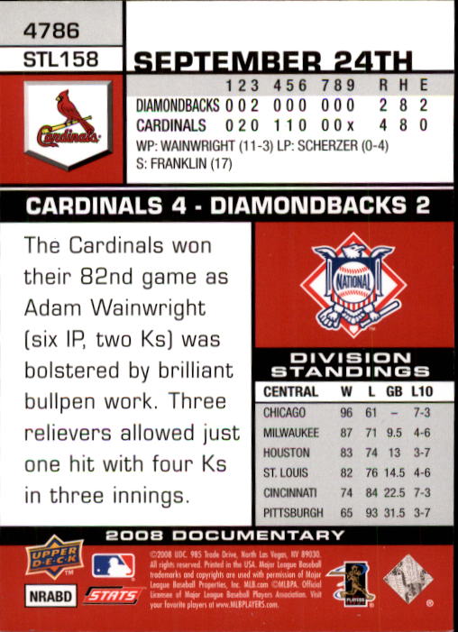 2008 Upper Deck Documentary Baseball Card Pick 4716-4936 - Picture 105 of 299