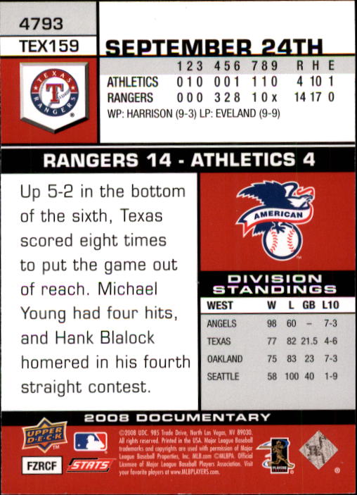 2008 Upper Deck Documentary Baseball Card Pick 4716-4936 - Picture 117 of 299