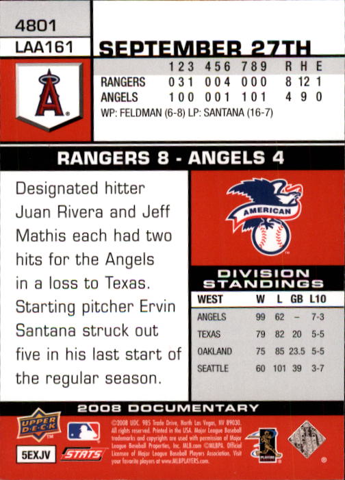 2008 Upper Deck Documentary Baseball Card Pick 4716-4936 - Picture 133 of 299