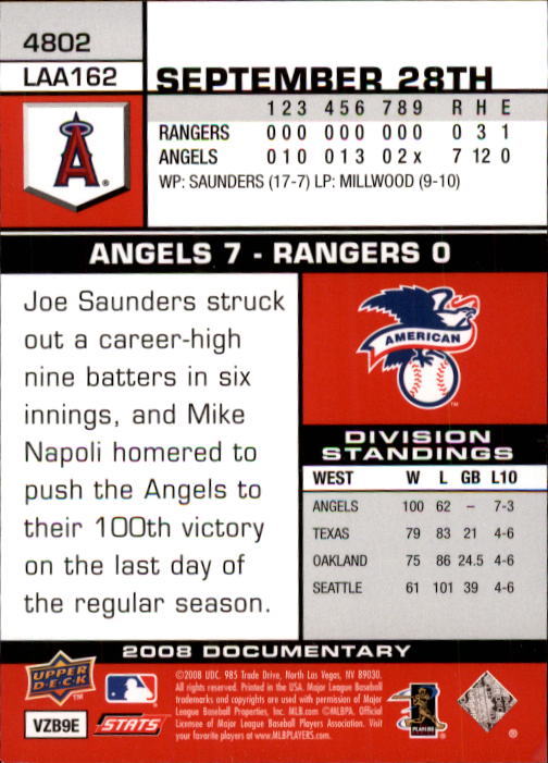 2008 Upper Deck Documentary Baseball Card Pick 4716-4936 - Picture 135 of 299