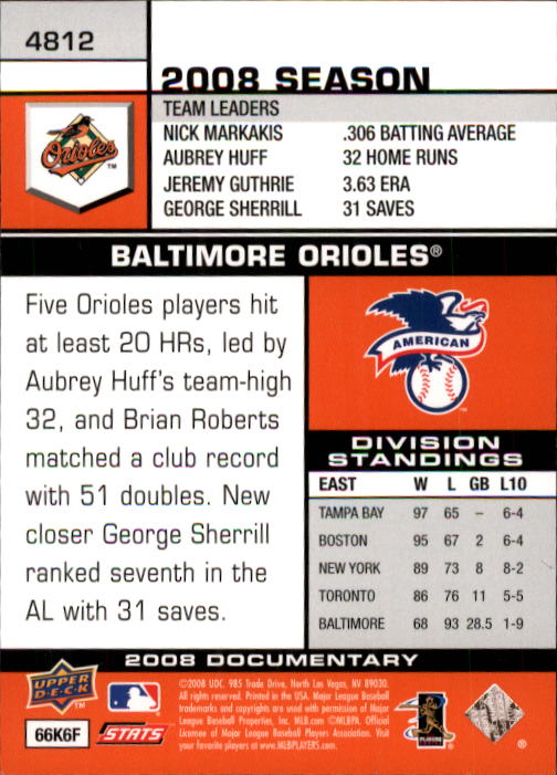 2008 Upper Deck Documentary Baseball Card Pick 4716-4936 - Picture 151 of 299