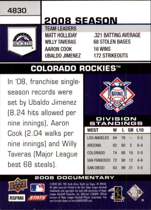 2008 Upper Deck Documentary Baseball Card Pick 4716-4936 - Picture 187 of 299