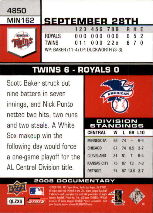 2008 Upper Deck Documentary Baseball Card Pick 4716-4936 - Picture 221 of 299
