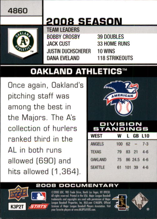 2008 Upper Deck Documentary Baseball Card Pick 4716-4936 - Picture 241 of 299