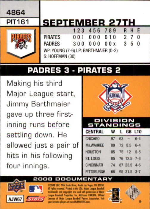 2008 Upper Deck Documentary Baseball Card Pick 4716-4936 - Picture 245 of 299