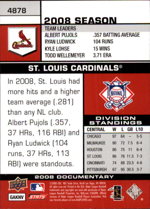 2008 Upper Deck Documentary Baseball Card Pick 4716-4936 - Picture 267 of 299