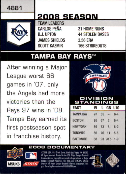2008 Upper Deck Documentary Baseball Card Pick 4716-4936 - Picture 273 of 299