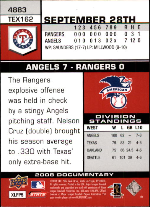 2008 Upper Deck Documentary Baseball Card Pick 4716-4936 - Picture 275 of 299