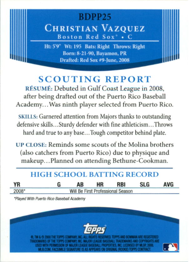 2008 Bowman Draft Baseball Part 1 Main Set (Paper) - Picture 121 of 209