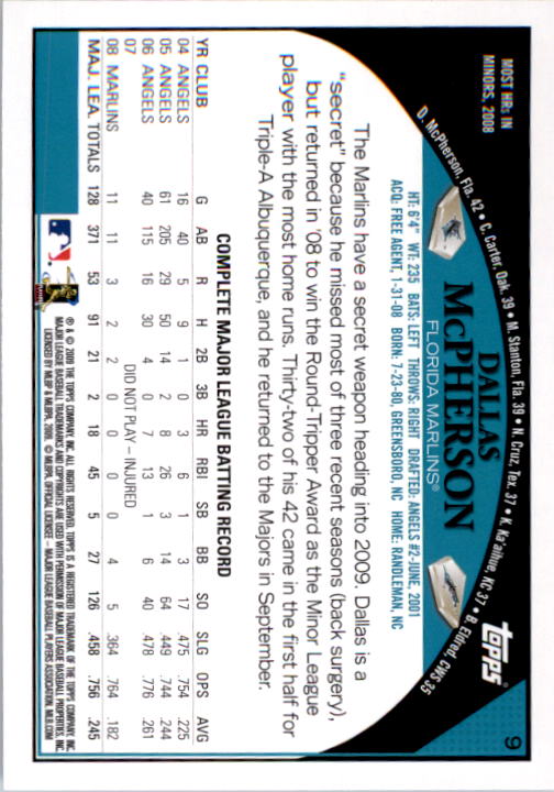 A1809- 2009 Topps Baseball Card #s 1-251 +Rookies -You Pick- 15+ FREE US SHIP - Picture 17 of 499