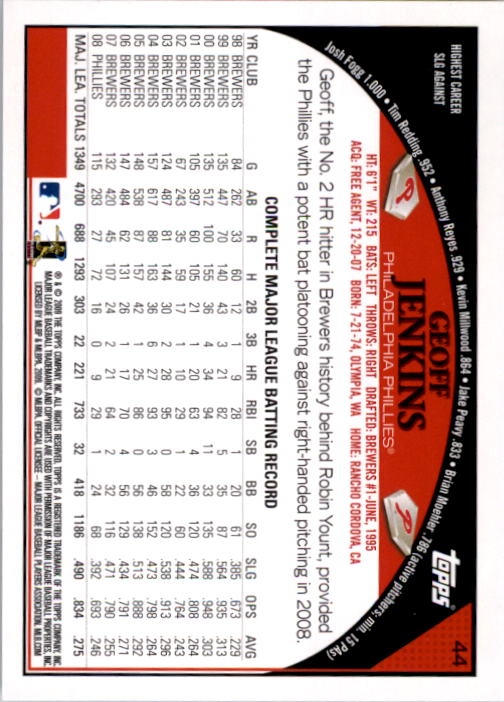 A1809- 2009 Topps Baseball Card #s 1-251 +Rookies -You Pick- 15+ FREE US SHIP - Picture 87 of 499