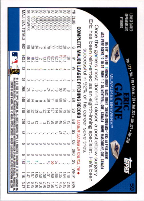 A1809- 2009 Topps Baseball Card #s 1-251 +Rookies -You Pick- 15+ FREE US SHIP - Picture 117 of 499