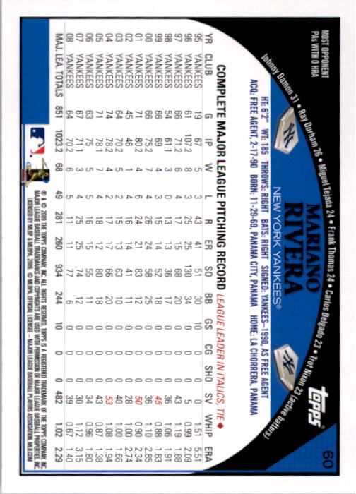 A1809- 2009 Topps Baseball Card #s 1-251 +Rookies -You Pick- 15+ FREE US SHIP - Picture 119 of 499
