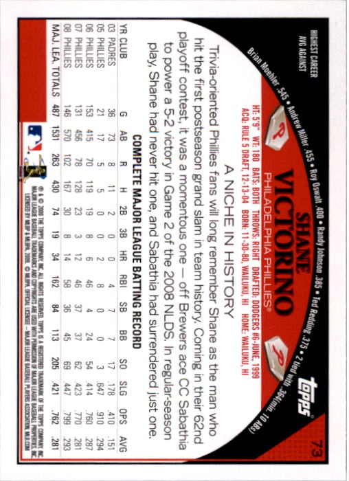 A1809- 2009 Topps Baseball Card #s 1-251 +Rookies -You Pick- 15+ FREE US SHIP - Picture 145 of 499
