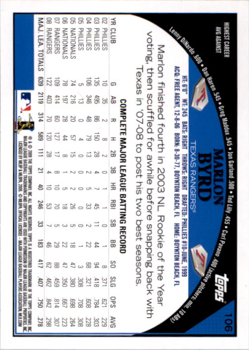 A1809- 2009 Topps Baseball Card #s 1-251 +Rookies -You Pick- 15+ FREE US SHIP - Picture 211 of 499