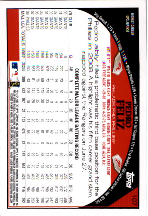 A1809- 2009 Topps Baseball Card #s 1-251 +Rookies -You Pick- 15+ FREE US SHIP - Picture 213 of 499