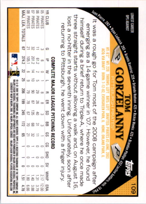 A1809- 2009 Topps Baseball Card #s 1-251 +Rookies -You Pick- 15+ FREE US SHIP - Picture 217 of 499