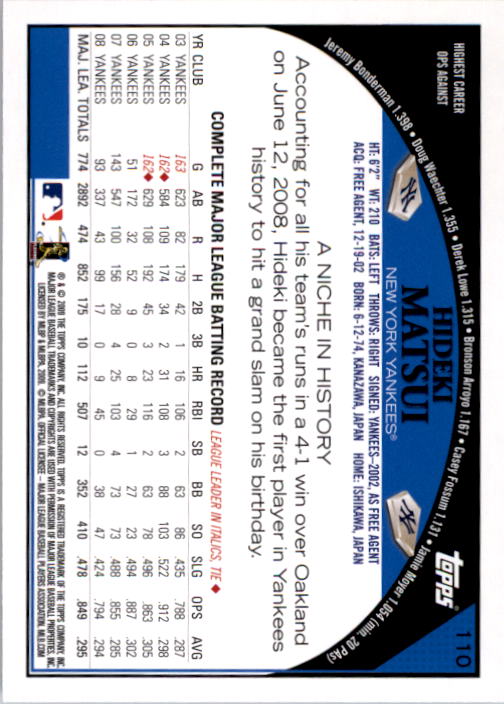 A1809- 2009 Topps Baseball Card #s 1-251 +Rookies -You Pick- 15+ FREE US SHIP - Picture 219 of 499