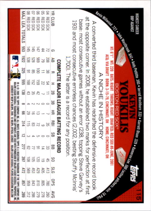 A1809- 2009 Topps Baseball Card #s 1-251 +Rookies -You Pick- 15+ FREE US SHIP - Picture 229 of 499