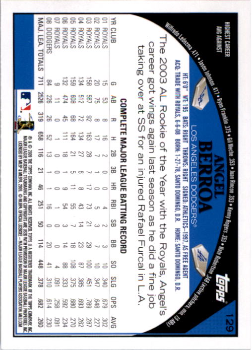 A1809- 2009 Topps Baseball Card #s 1-251 +Rookies -You Pick- 15+ FREE US SHIP - Picture 257 of 499