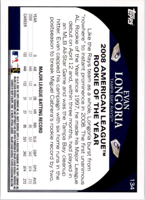 A1809- 2009 Topps Baseball Card #s 1-251 +Rookies -You Pick- 15+ FREE US SHIP - Picture 267 of 499
