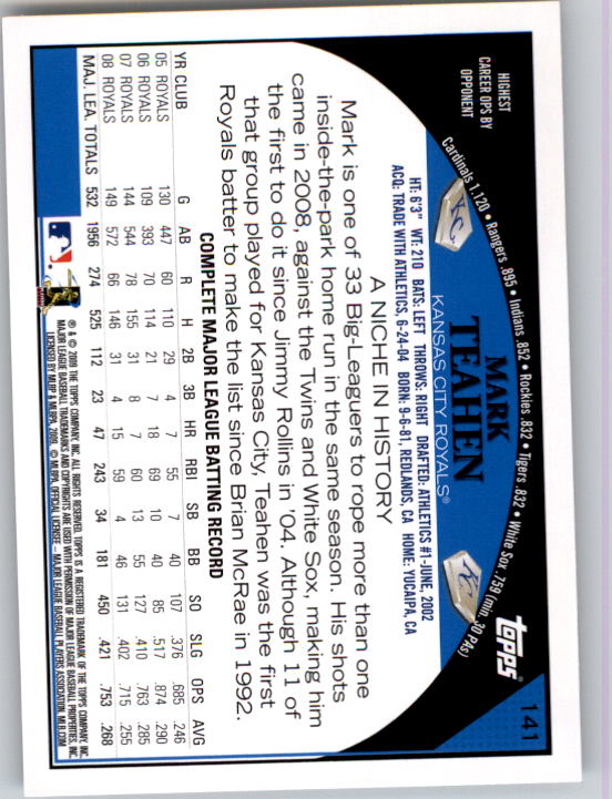 A1809- 2009 Topps Baseball Card #s 1-251 +Rookies -You Pick- 15+ FREE US SHIP - Picture 281 of 499