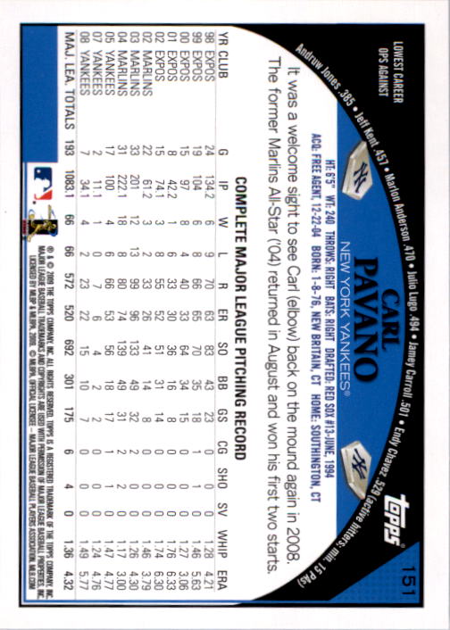 A1809- 2009 Topps Baseball Card #s 1-251 +Rookies -You Pick- 15+ FREE US SHIP - Picture 301 of 499
