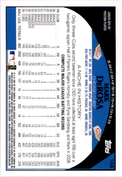 A1809- 2009 Topps Baseball Card #s 1-251 +Rookies -You Pick- 15+ FREE US SHIP - Picture 335 of 499