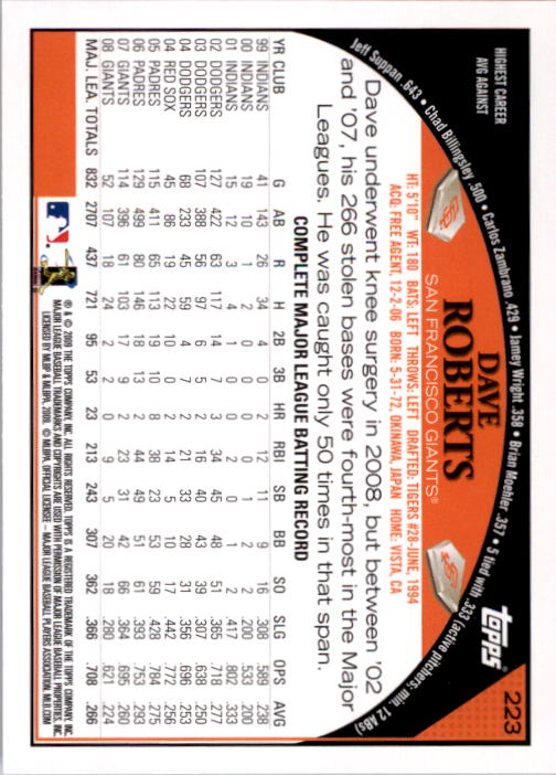 A1809- 2009 Topps Baseball Card #s 1-251 +Rookies -You Pick- 15+ FREE US SHIP - Picture 445 of 499