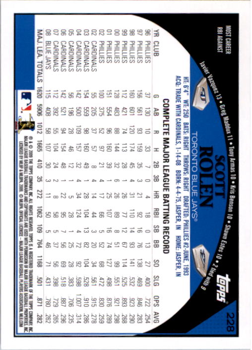 A1809- 2009 Topps Baseball Card #s 1-251 +Rookies -You Pick- 15+ FREE US SHIP - Picture 453 of 499