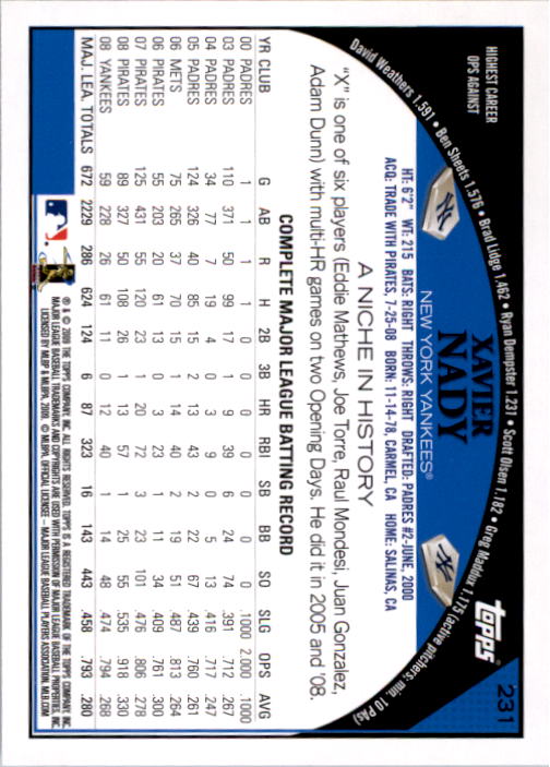 A1809- 2009 Topps Baseball Card #s 1-251 +Rookies -You Pick- 15+ FREE US SHIP - Picture 459 of 499