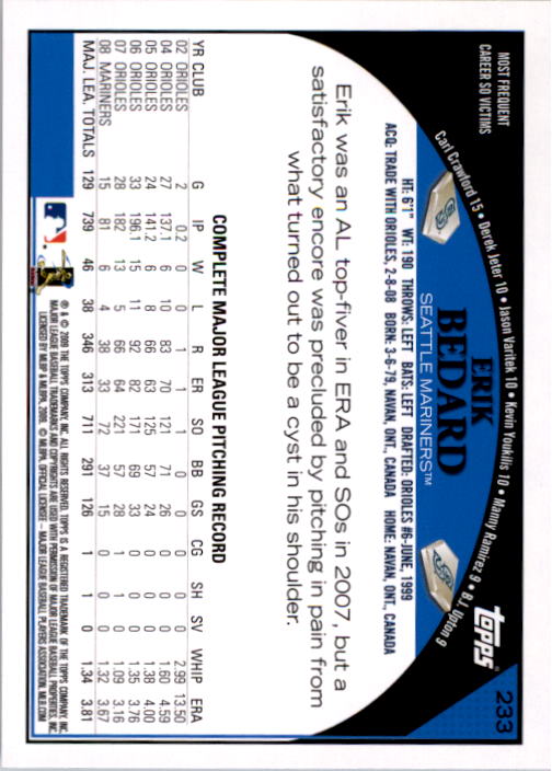 A1809- 2009 Topps Baseball Card #s 1-251 +Rookies -You Pick- 15+ FREE US SHIP - Picture 463 of 499