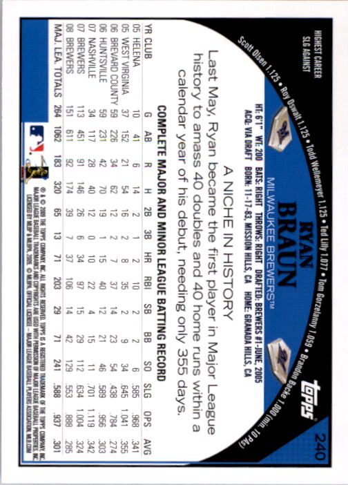 A1809- 2009 Topps Baseball Card #s 1-251 +Rookies -You Pick- 15+ FREE US SHIP - Picture 477 of 499