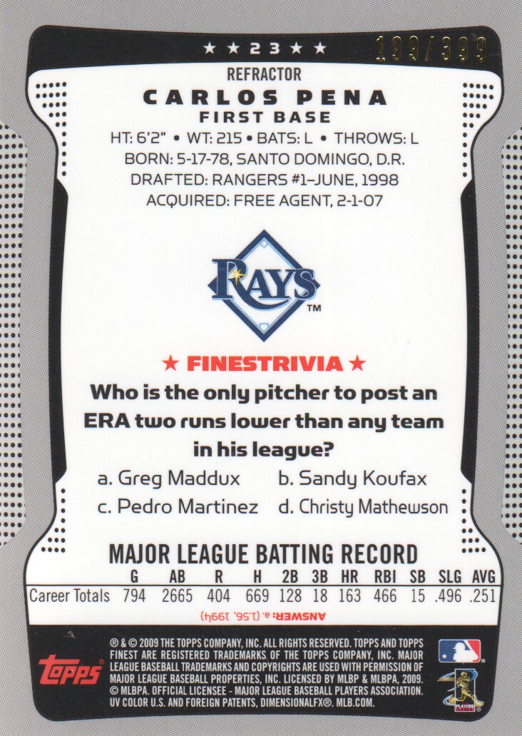 2009 Topps mejor béisbol refractor azul elige a tu jugador ¡completa tu conjunto! - Imagen 9 de 85