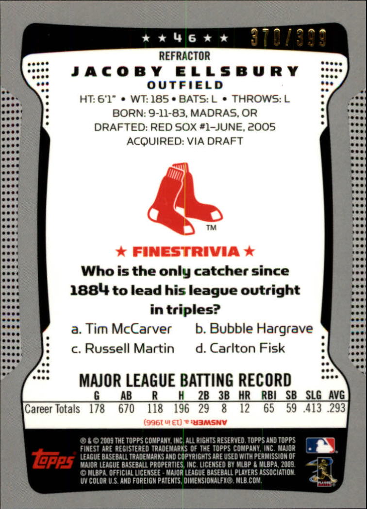 2009 Topps mejor béisbol refractor azul elige a tu jugador ¡completa tu conjunto! - Imagen 25 de 85