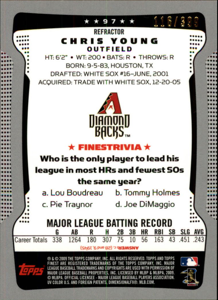 2009 Topps mejor béisbol refractor azul elige a tu jugador ¡completa tu conjunto! - Imagen 61 de 85