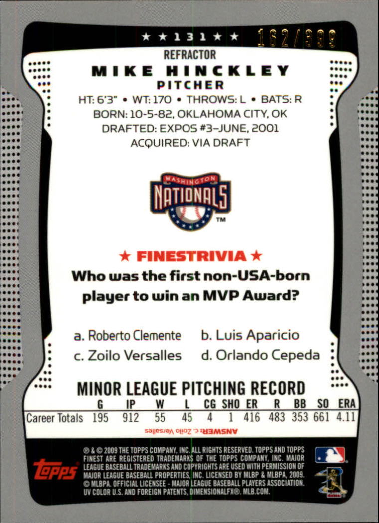 2009 Topps mejor béisbol refractor azul elige a tu jugador ¡completa tu conjunto! - Imagen 73 de 85