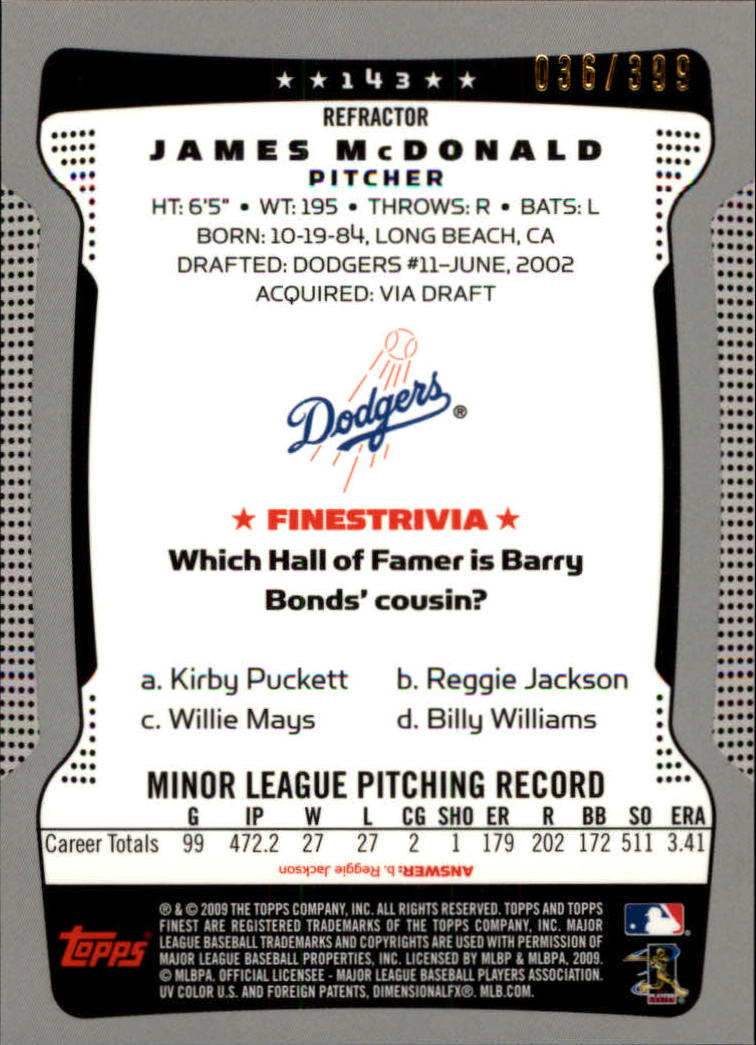 2009 Topps mejor béisbol refractor azul elige a tu jugador ¡completa tu conjunto! - Imagen 81 de 85
