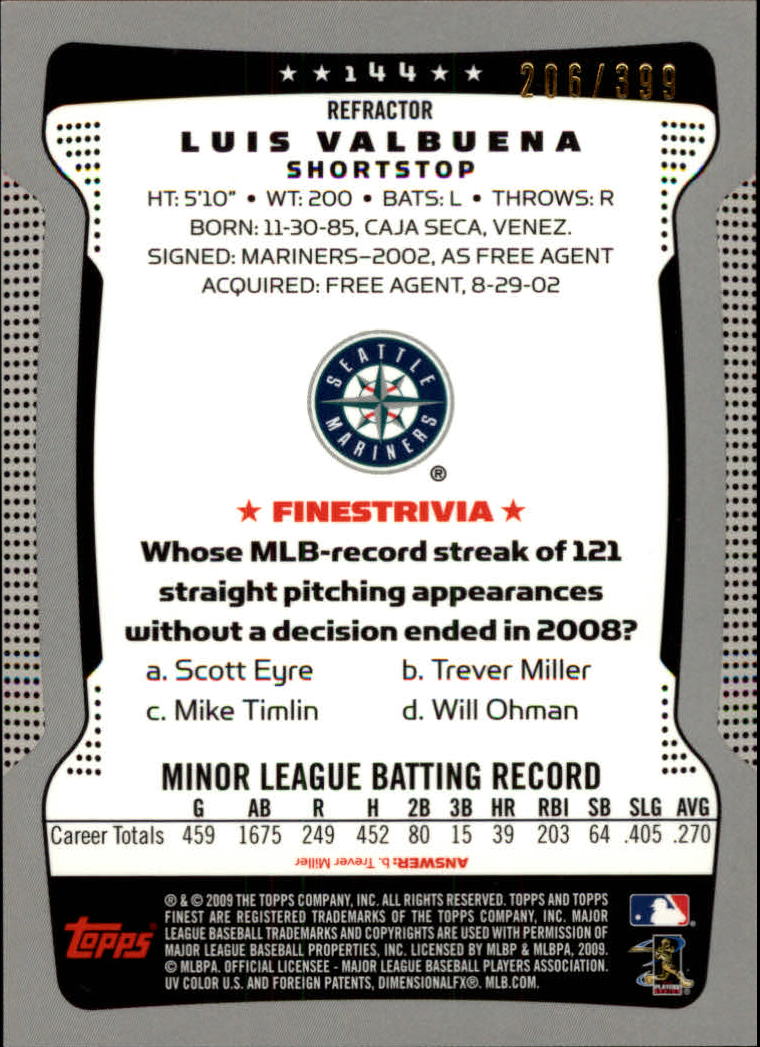 2009 Topps mejor béisbol refractor azul elige a tu jugador ¡completa tu conjunto! - Imagen 83 de 85