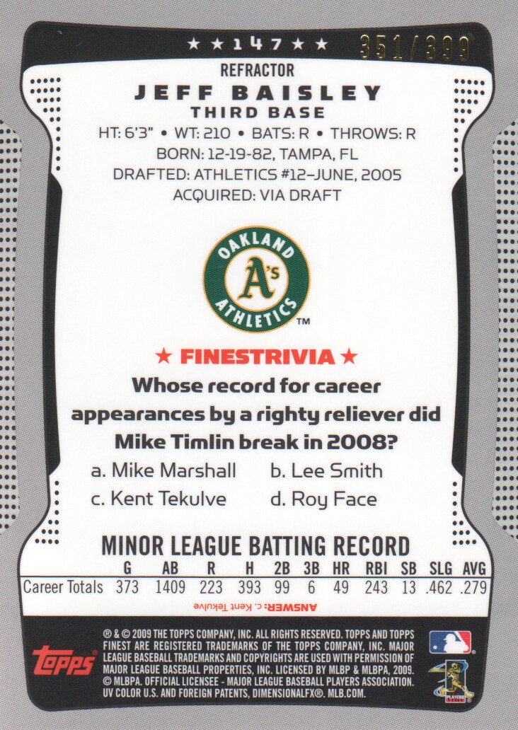 2009 Topps mejor béisbol refractor azul elige a tu jugador ¡completa tu conjunto! - Imagen 85 de 85