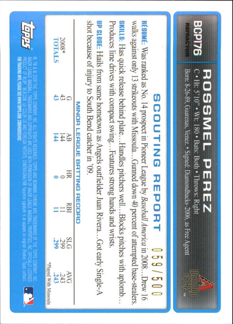 2009 Bowman Chrome Baseball Part 4 Prospects and Autograph Parallel Cards - Picture 41 of 109